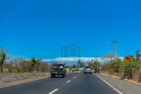 Photo for PAN AMERICAN HIGHWAY, PANAMA-MARCH 13, 2019: Landscape at Pan American Highway in District Chiriqui, Panama - Royalty Free Image