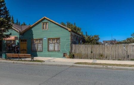 Photo for PUERTO NATALES, CHILE FEBRUARY 08, 2021: Typical houses in the port city of Puerto Natales, Patagonia, Chile - Royalty Free Image