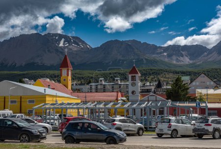 Photo for Street in Ushuaia, the southernmost city in the world, Tierra del Fuego, Argentina - Royalty Free Image