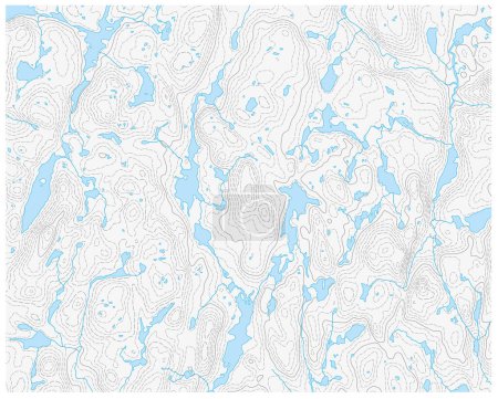 Téléchargez les illustrations : Carte vectorielle topographique avec lac, rivière et isoline - en licence libre de droit