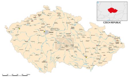 Vektorkarte der Tschechischen Republik