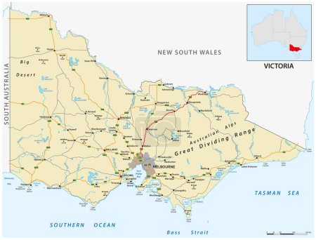 Map of the australian state victoria