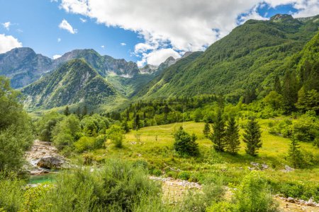 Photo for Breathtaking landscape of the Julian Alps, Lepena, Bovec, Slovenia. - Royalty Free Image