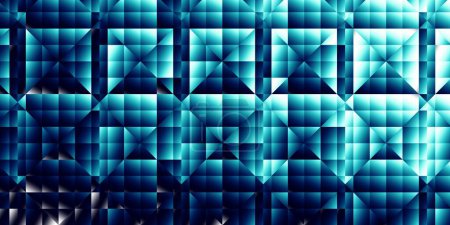 Photo for Abstract digital fractal pattern. Horizontal background for any design. Geometric shapes. - Royalty Free Image