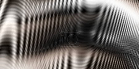 Photo for Abstract digital fractal pattern. Horizontal background for any design. Wavy thin lines - Royalty Free Image