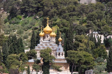 Foto de Iglesia de María Magdalena situada en el Monte de los Olivos en Jerusalén, Israel - Imagen libre de derechos