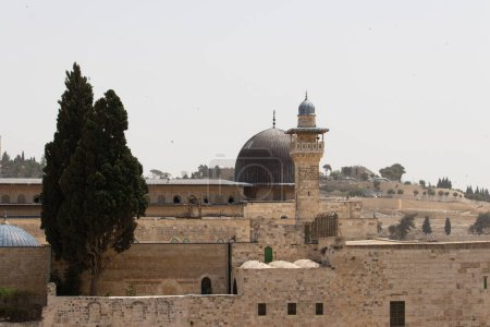 Foto de Mezquita de Al Aqsa en el Monte del Templo en el casco antiguo de Jerusalén - Imagen libre de derechos