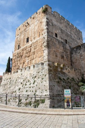 Photo for Tower of David in the old city of Jerusalem - Royalty Free Image