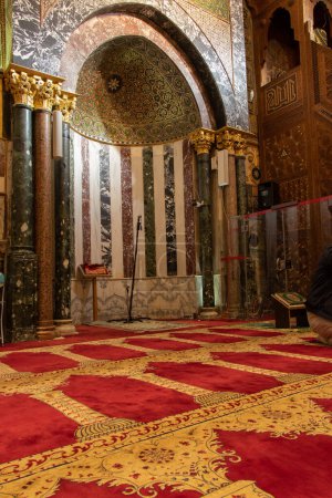 Téléchargez les photos : Mihrab d'Aqsa Misque, niche de prière dans le mur de qiblah - en image libre de droit