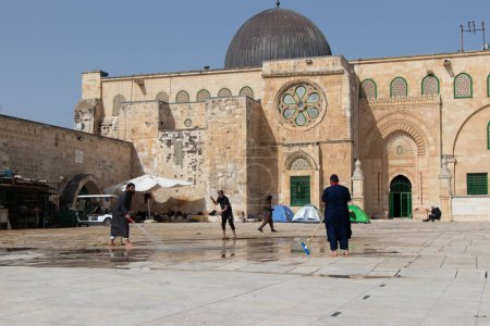 Téléchargez les photos : Mosquée Al-Aqsa dans la vieille ville de Jérusalem - Palestine, Israël : 23 avril 2022. - en image libre de droit