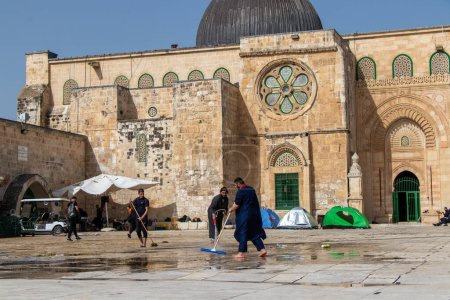 Téléchargez les photos : Mosquée Al-Aqsa dans la vieille ville de Jérusalem - Palestine, Israël : 23 avril 2022. - en image libre de droit