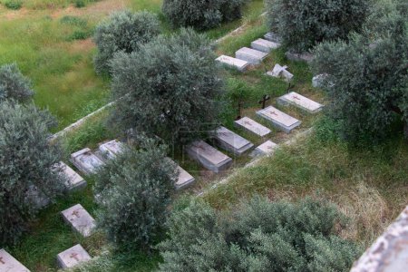 Ölberg in Jerusalem. Antiker heiliger Friedhof für Christen. Pilgerstätte in Israel