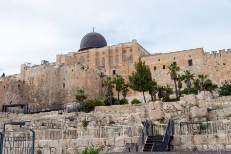Foto de Vista de la mezquita de Al-Aqsa desde el lado sur - Imagen libre de derechos