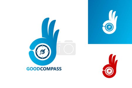 Téléchargez les illustrations : Good Compass Logo Template Design Vector, Emblem, Design Concept, Creative Symbol, Icon - en licence libre de droit
