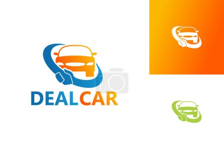 Ilustración de Deal Car Logo Template Design Vector, Emblem, Design Concept, Creative Symbol, Icon - Imagen libre de derechos