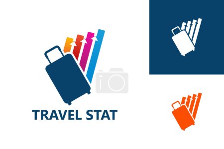 Ilustración de Travel Statistic Logo Template Design Vector, Emblem, Design Concept, Creative Symbol, Icon - Imagen libre de derechos