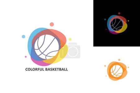 Illustration for Colorful Basketball Logo Template Design Vector, Emblem, Design Concept, Creative Symbol, Icon - Royalty Free Image