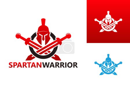 Illustration for Spartan Warrior Logo Template Design Vector, Emblem, Design Concept, Creative Symbol, Icon - Royalty Free Image