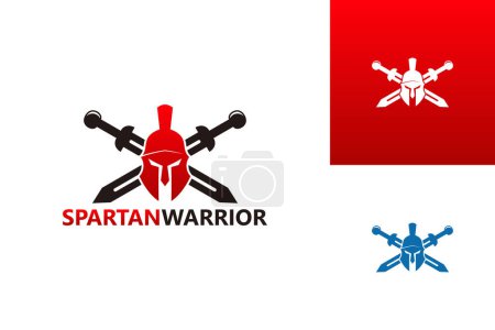 Illustration for Spartan Warrior Logo Template Design Vector, Emblem, Design Concept, Creative Symbol, Icon - Royalty Free Image