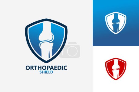 Illustration for Orthopedic Shield Logo Template Design Vector, Emblem, Design Concept, Creative Symbol, Icon - Royalty Free Image