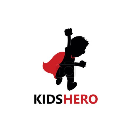 Illustration for Kids Hero Logo Template Design Vector, Emblem, Design Concept, Creative Symbol, Icon - Royalty Free Image