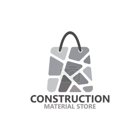 Téléchargez les illustrations : Construction material store logo template design - en licence libre de droit