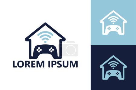 Téléchargez les illustrations : Gaming house logo template design vector - en licence libre de droit
