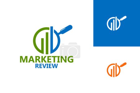 Téléchargez les illustrations : Marketing Review Logo Template Design Vector, Emblem, Design Concept, Creative Symbol, Icon - en licence libre de droit