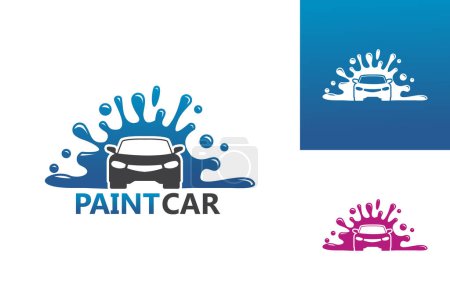Ilustración de Paint Car Logo Template Design Vector, Emblem, Design Concept, Creative Symbol, Icon - Imagen libre de derechos
