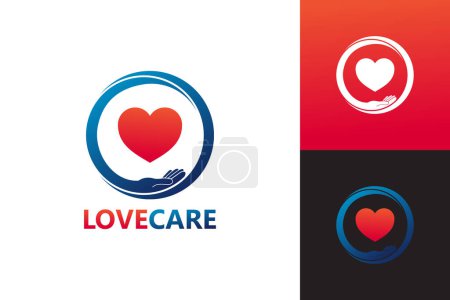Téléchargez les illustrations : Modèle de logo Love Care vecteur de conception, emblème, concept de conception, symbole créatif, icône - en licence libre de droit