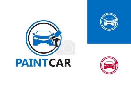 Ilustración de Paint Car Logo Template Design Vector, Emblem, Design Concept, Creative Symbol, Icon - Imagen libre de derechos