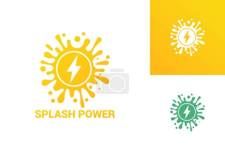 Téléchargez les illustrations : Splash Power Logo Template Design Vector, Emblem, Design Concept, Creative Symbol, Icon - en licence libre de droit