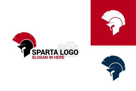 Illustration for Helmet and shield logo template vector illustration - Royalty Free Image