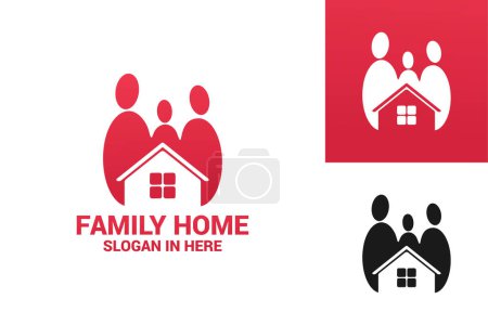 Ilustración de Family home logo design template - Imagen libre de derechos