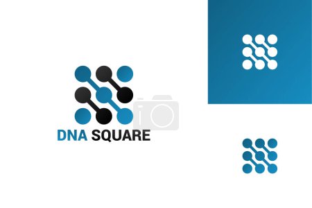 Illustration for Dna molecule logo template vector illustration design - Royalty Free Image