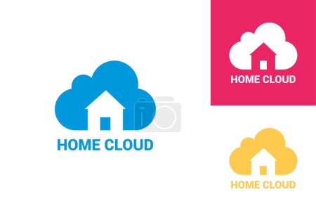 Téléchargez les illustrations : Cloud computing Modèle vectoriel de conception de logo - en licence libre de droit