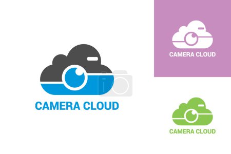 Illustration for Cloud computing logo design vector template - Royalty Free Image