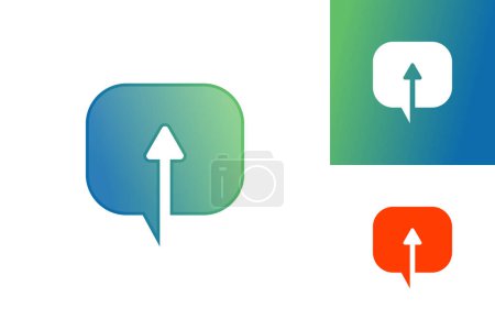 Ilustración de Up Chat Logo Template Design Vector, Emblem, Design Concept, Creative Symbol, Icon - Imagen libre de derechos
