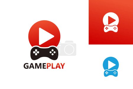 Ilustración de Game Play Logo Template Design Vector, Emblem, Design Concept, Creative Symbol, Icon - Imagen libre de derechos
