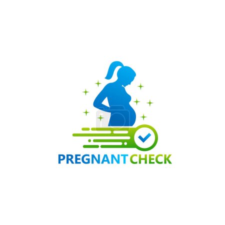 Illustration for Pregnant Check Logo Template Design Vector, Emblem, Design Concept, Creative Symbol, Icon - Royalty Free Image