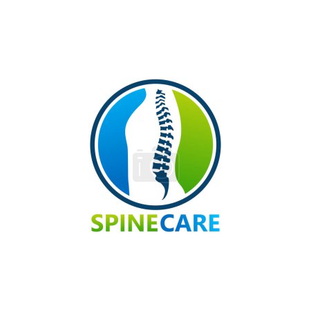 Illustration for Spin Care Logo Template Design Vector, Emblem, Design Concept, Creative Symbol, Icon - Royalty Free Image