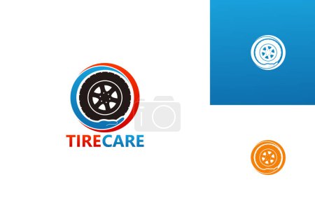 Ilustración de Tire Care Logo Template Design Vector, Emblem, Design Concept, Creative Symbol, Icon - Imagen libre de derechos