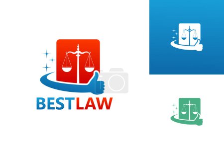 Illustration for Best Law Logo Template Design Vector, Emblem, Design Concept, Creative Symbol, Icon - Royalty Free Image