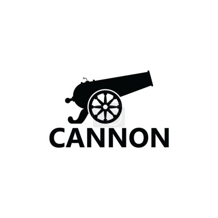 Illustration for Cannon Weapons Logo Template Design - Royalty Free Image