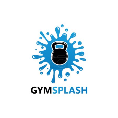 Téléchargez les illustrations : Gym Splash Logo Template Design Vector, Emblem, Design Concept, Creative Symbol, Icon - en licence libre de droit