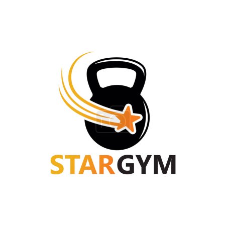 Illustration for Star Gym Logo Template Design Vector, Emblem, Design Concept, Creative Symbol, Icon - Royalty Free Image