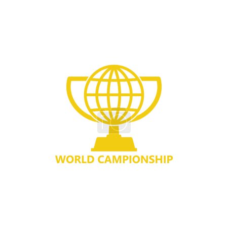 Illustration for World Championship Logo Template Design - Royalty Free Image
