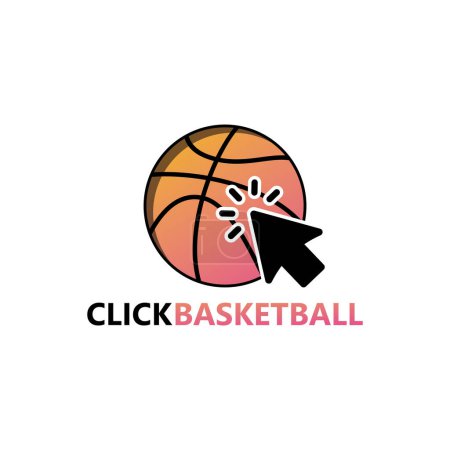 Illustration for Click Play Basketball Logo Template Design - Royalty Free Image