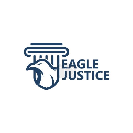 Téléchargez les illustrations : Eagle justice logo template design - en licence libre de droit