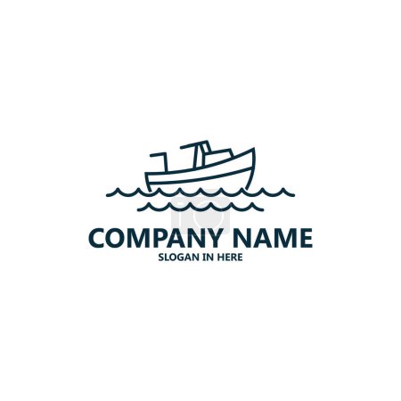Téléchargez les illustrations : Ship logo template vector icon illustration design - en licence libre de droit